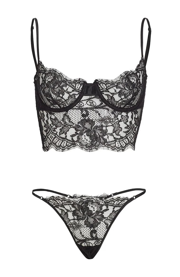 Camille White Lingerie Underwired Lace Sexy Shapewear