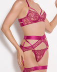 %shop_name_% SHEER_Mari Soft Cup Bra, Open Back Brief and Garters Set _ _