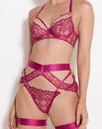 %shop_name_% SHEER_Mari Soft Cup Bra, Open Back Brief and Garters Set _ _