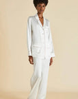 %shop_name_% Olivia von Halle_Coco Ivory Oyster Silk Pajama Set _ Loungewear_ 3990.00