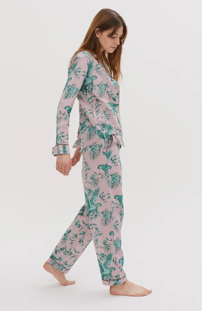 %shop_name_% Desmond & Dempsey_Parrot Organic Cotton Long Pajama Set _ Loungewear_ 1400.00