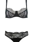 %shop_name_% Fleur of England_Signature Black Lace Balcony Bra & Brief Set _ Lingerie Sets_ 2180.00