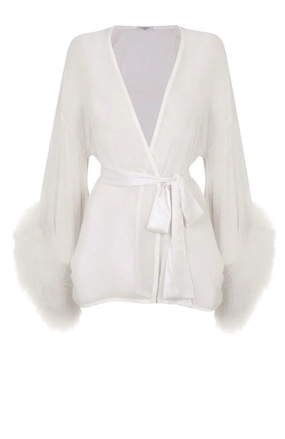 %shop_name_% Gilda & Pearl_Diana Silk and Marabou Feather Robe _ Loungewear_ 