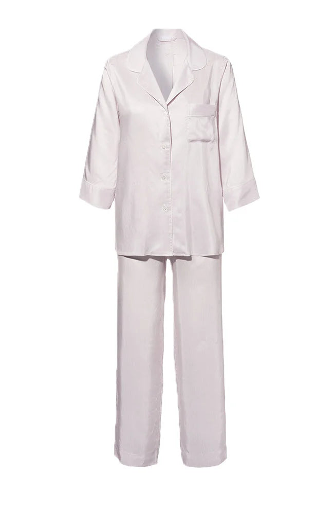 %shop_name_% Zimmerli_Feminine Stripes Cropped Sleeve Pajama Set _ Loungewear_ 
