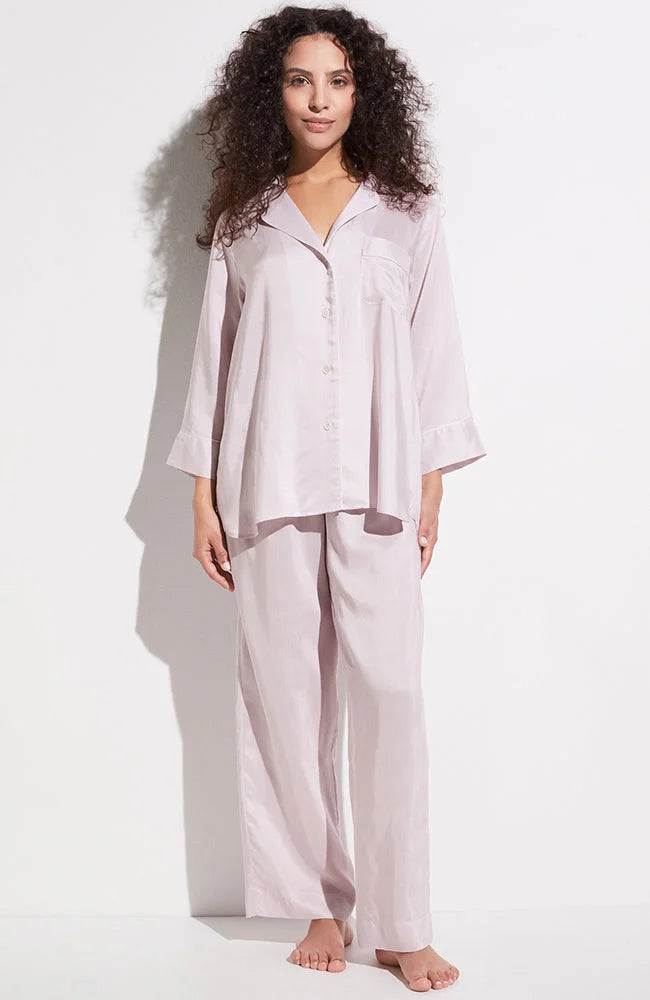 %shop_name_% Zimmerli_Feminine Stripes Cropped Sleeve Pajama Set _ Loungewear_ 