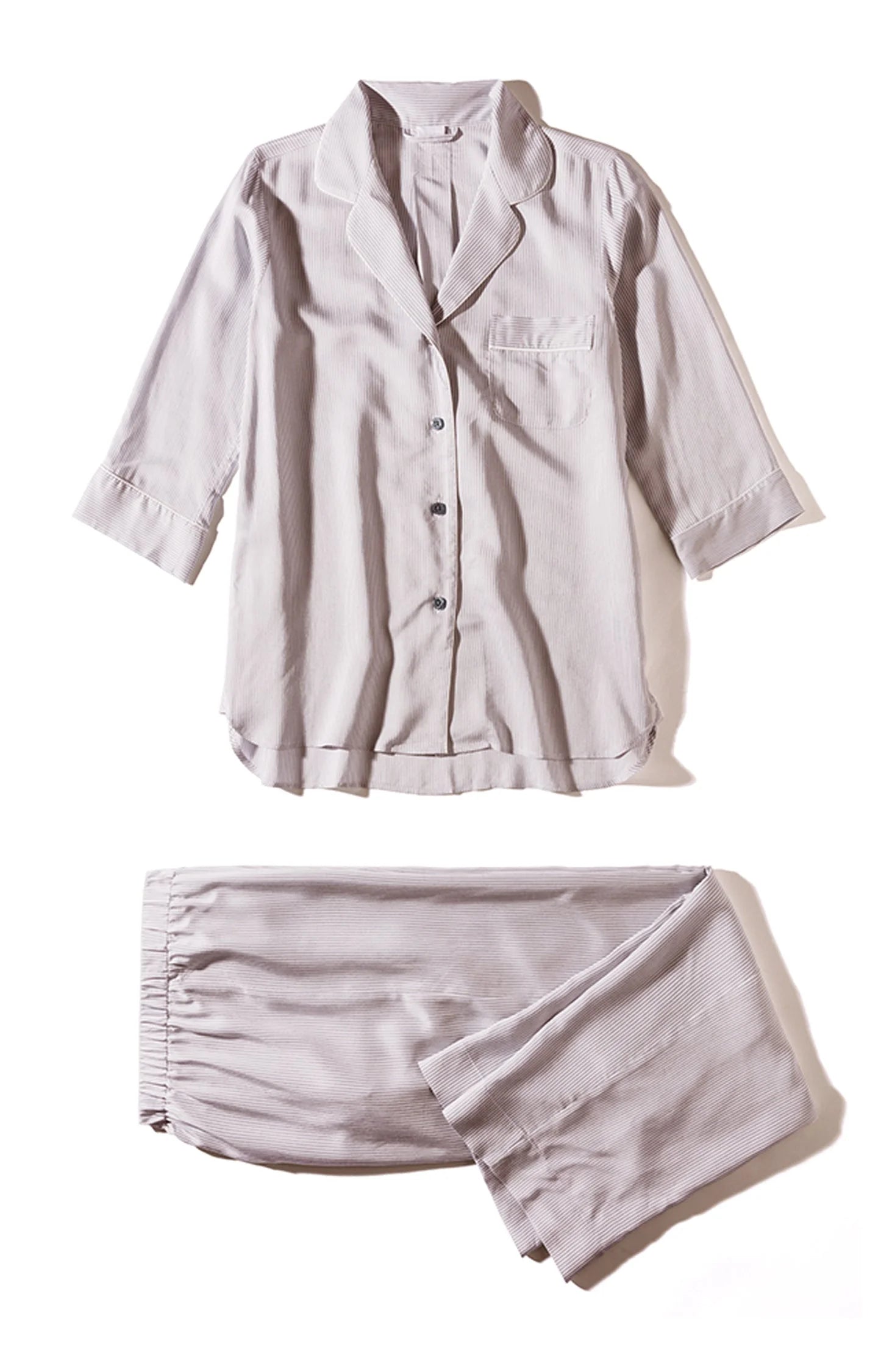 %shop_name_% Zimmerli_Feminine Stripes Pajama Cropped Set _ Loungewear_