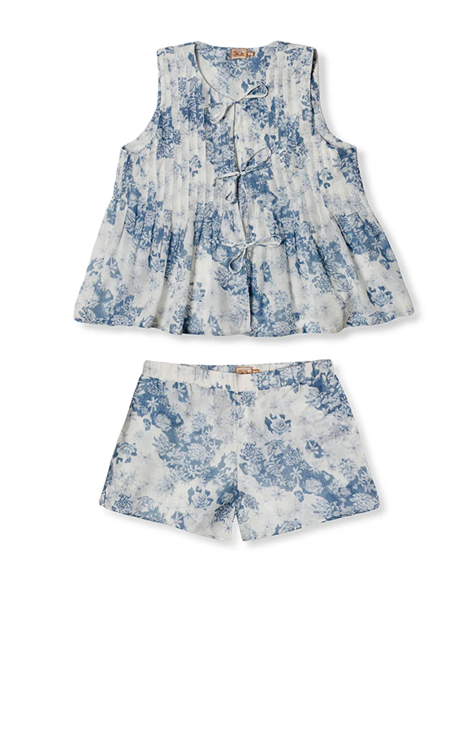 %shop_name_% Desmond &amp; Dempsey_Flowers Of Time Pleated Cami &amp; Shorts Set _ Loungewear_ 1900.00
