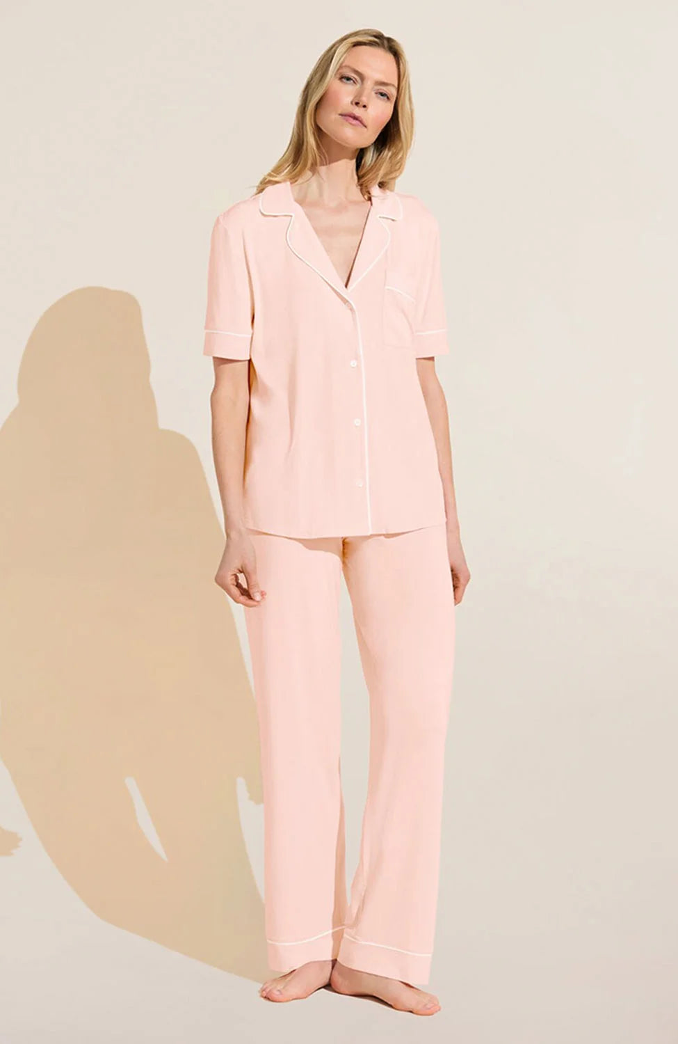 %shop_name_% Eberjey_Gisele Tencel Short Sleeve Long Pant Pajama Set _ Loungewear_ 1150.00