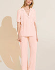 %shop_name_% Eberjey_Gisele Tencel Short Sleeve Long Pant Pajama Set _ Loungewear_ 1150.00