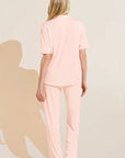 %shop_name_% Eberjey_Gisele Tencel Short Sleeve Long Pant Pajama Set _ Loungewear_