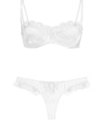 Lace Inset Balconette Bra and Thong Set