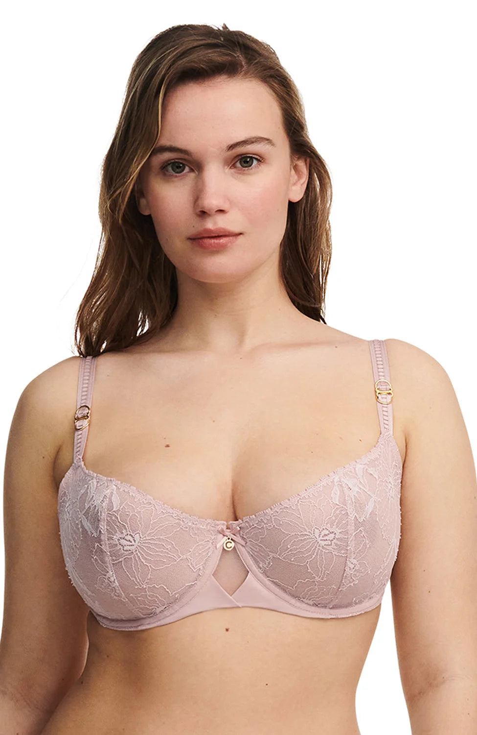 Chantelle - Orchids Half-Cup Balcony Bra and Tanga Set – SHEER