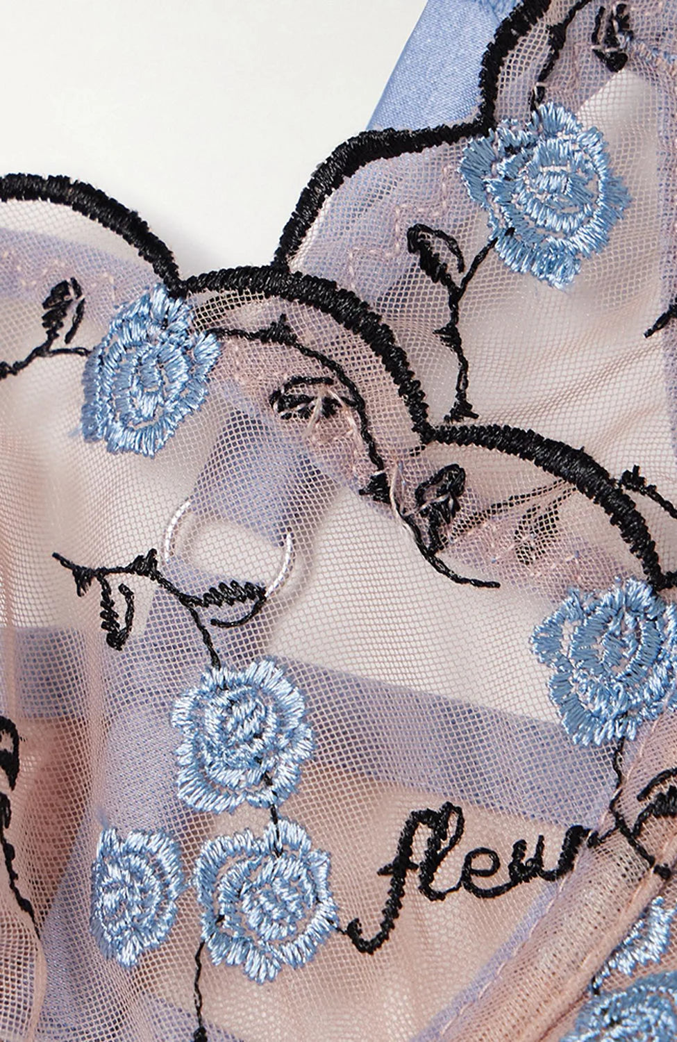 %shop_name_% Fleur du Mal_Rose and Vine Embroidery Balconette Bra _ Bras_