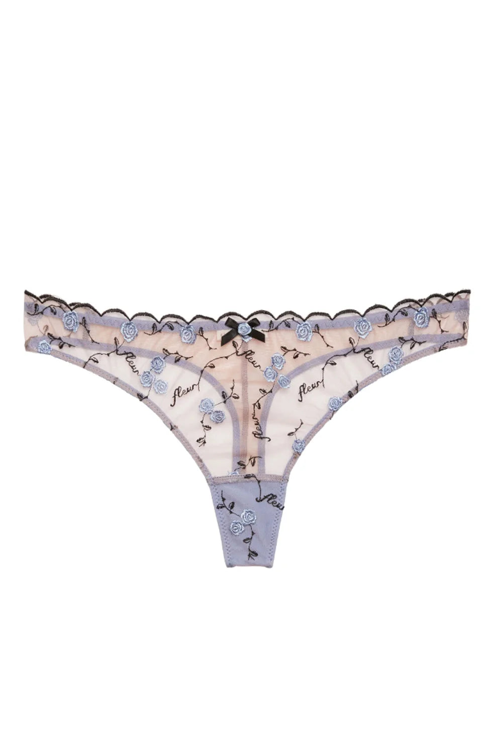 %shop_name_% Fleur du Mal_Rose and Vine Embroidery Thong _ Underwear_