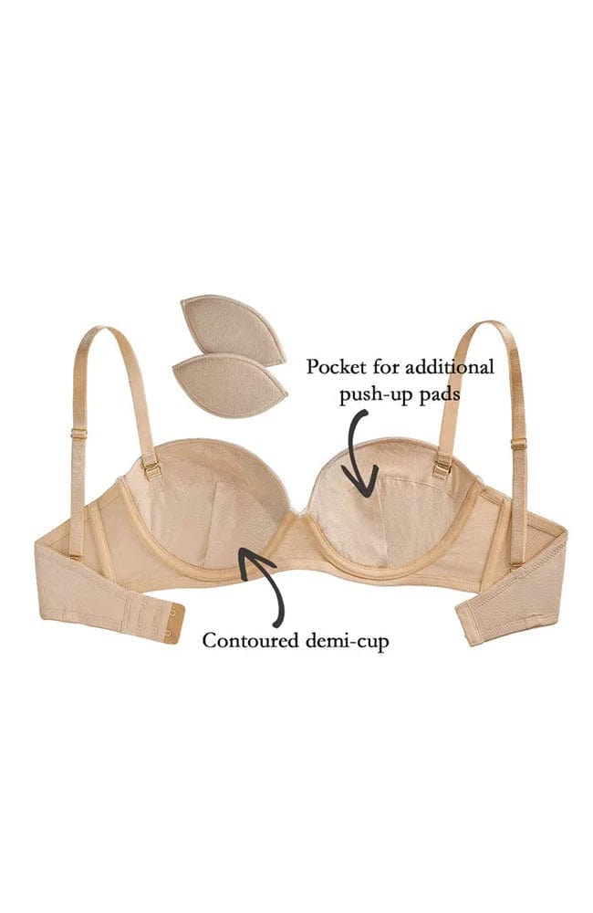 The Little Bra Company - Sascha Smooth Strapless Push Up Bra – SHEER