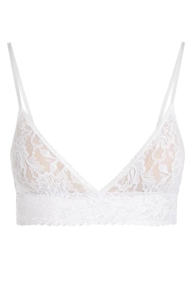 Signature Lace Padded Triangle Bralette – SHEER