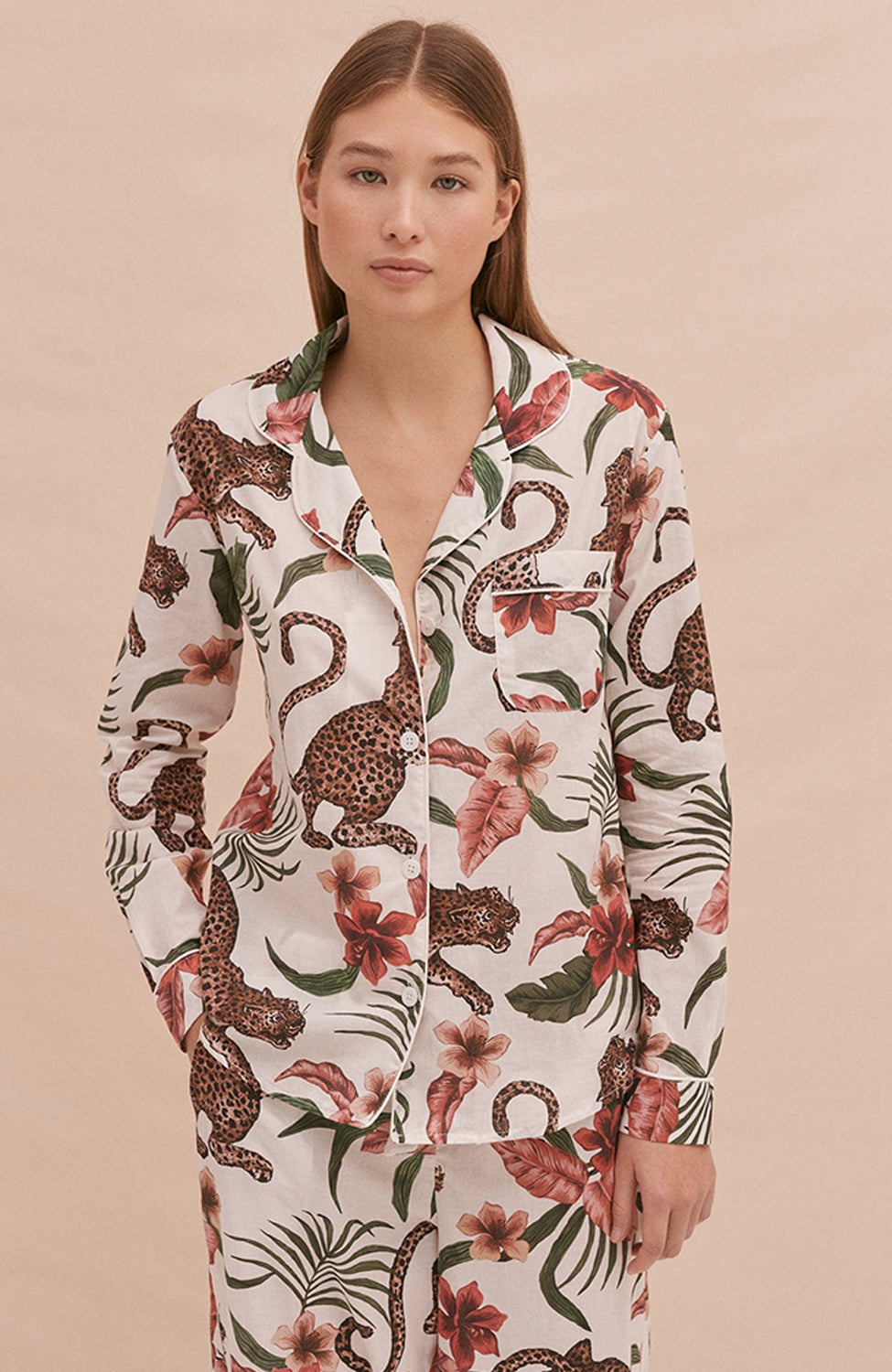 %shop_name_% Desmond &amp; Dempsey_Soleia Organic Cotton Long Pajama Set _ Loungewear_ 