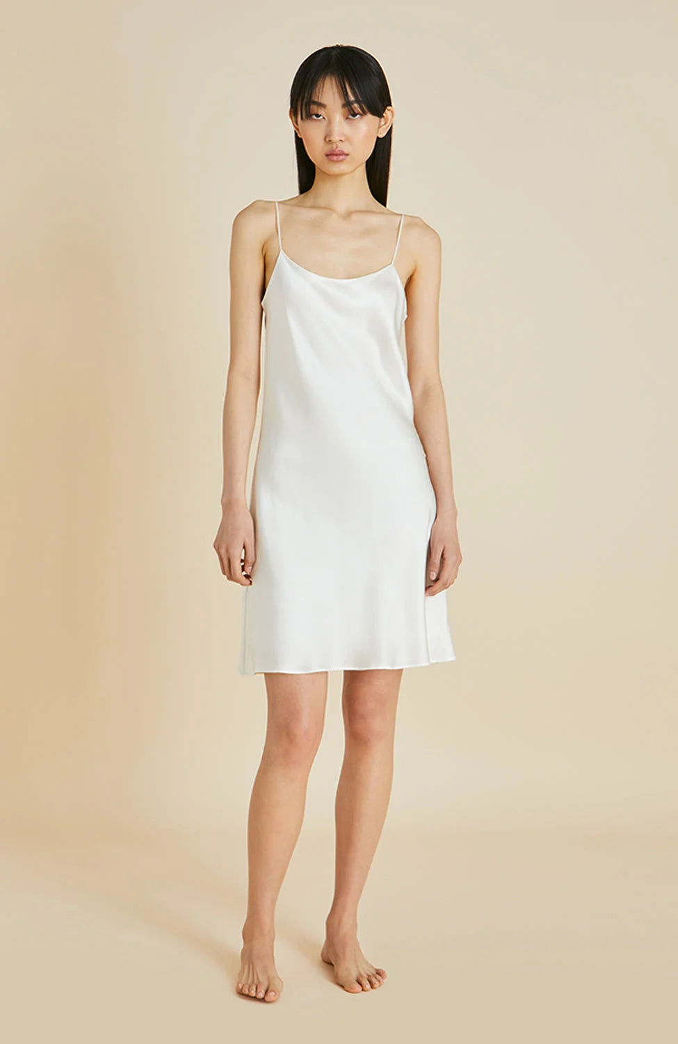 %shop_name_% Olivia von Halle_Venus Ivory Silk Short Slip Dress _ Loungewear_