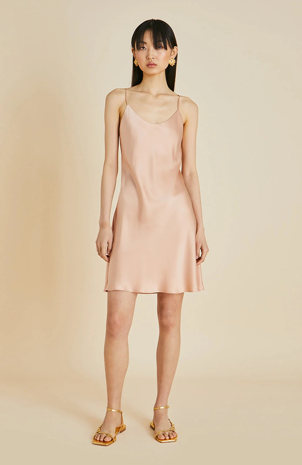 %shop_name_% Olivia von Halle_Venus Shell Silk Short Slip Dress _ Loungewear_