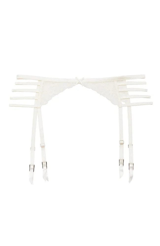 Fleur du Mal - Bella Embroidery Strappy Garter – SHEER