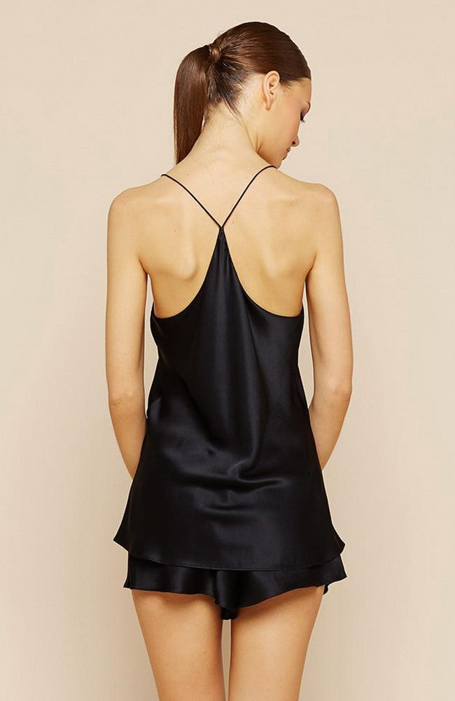 %shop_name_% Olivia von Halle_Bella Jet Black Silk Camisole &amp; Shorts _ Loungewear_ 2280.00