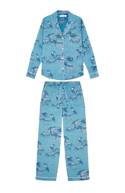 %shop_name_% Desmond & Dempsey_Bocas Organic Cotton Long Pajama Set _ Loungewear_ 1400.00