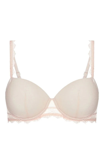 FIRST BY SIMONE Perele White Padded cup Bra & Silky Brief - 34B