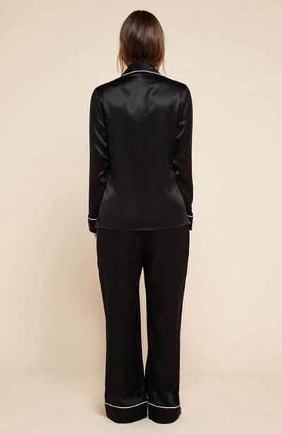 %shop_name_% Olivia von Halle_Coco Jet Black Silk Pajama Set _ Loungewear_ 3990.00