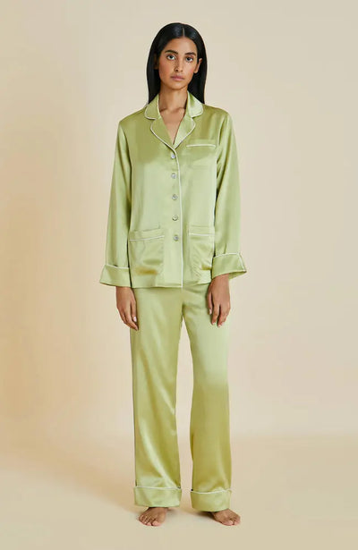 %shop_name_% Olivia von Halle_Coco Vert Silk Pajama Set _ Loungewear_ 3990.00