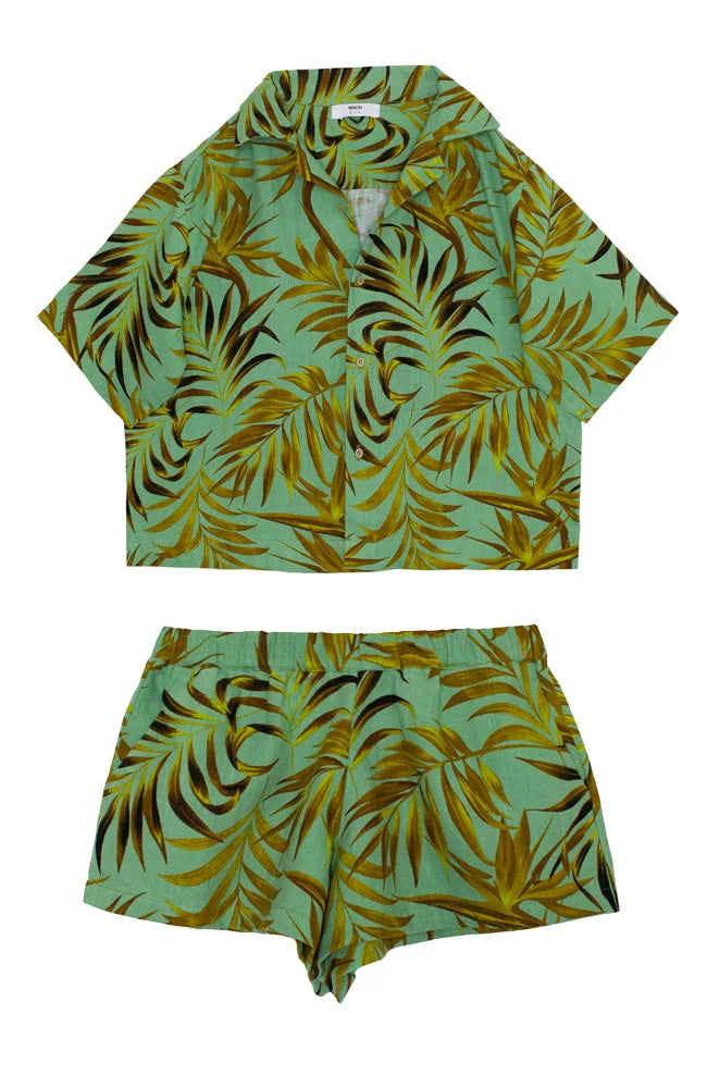 %shop_name_% Mikoh_Crova Linen Short Sleeve Shirt and Reus Short Set _ Swimwear_ 