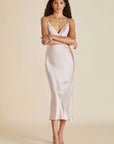 %shop_name_% Olivia von Halle_Issa Oyster Silk Slip Dress _ Loungewear_ 3360.00