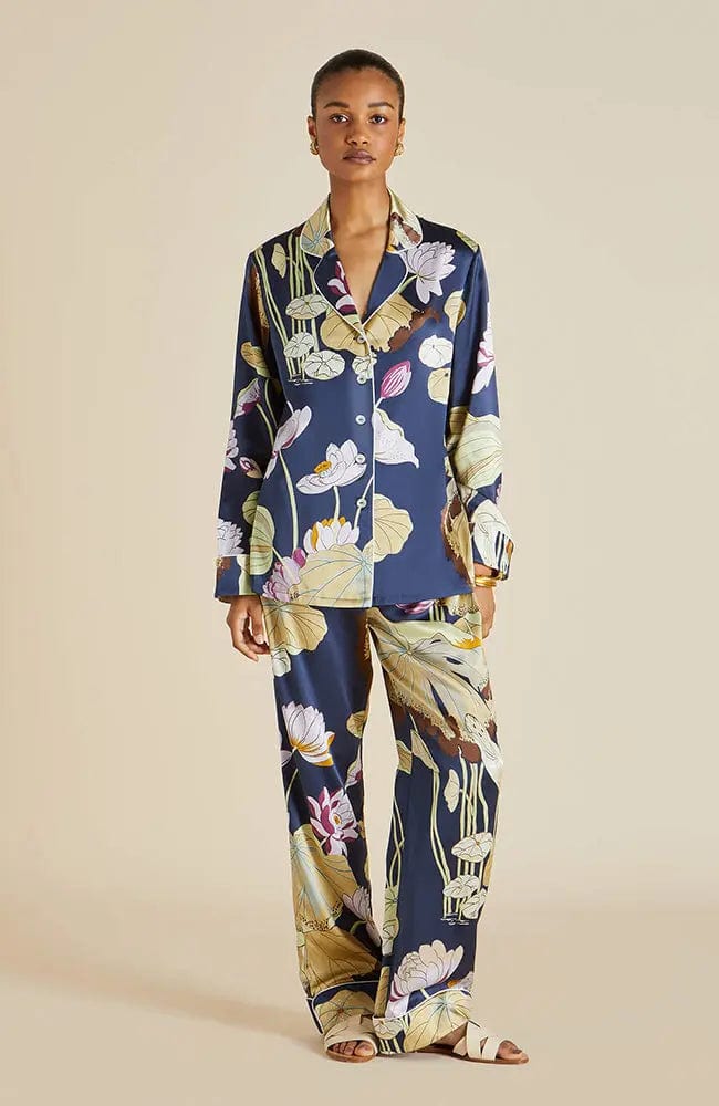 Olivia von Halle - Lila Hasani Silk Pajama Set | SHEER