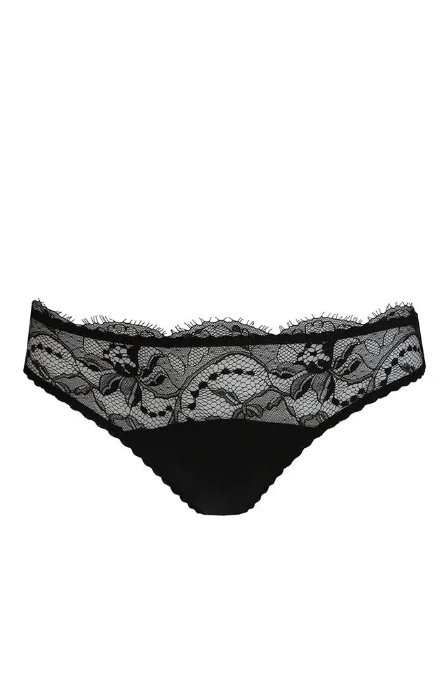 %shop_name_% Fleur of England_Signature Black Lace Thong _ Underwear_ 880.00