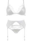 %shop_name_% Fleur of England_Signature Lace Padded Bra, Suspender & Lace Thong Set _ Bridal Gift Set_ 3180.00