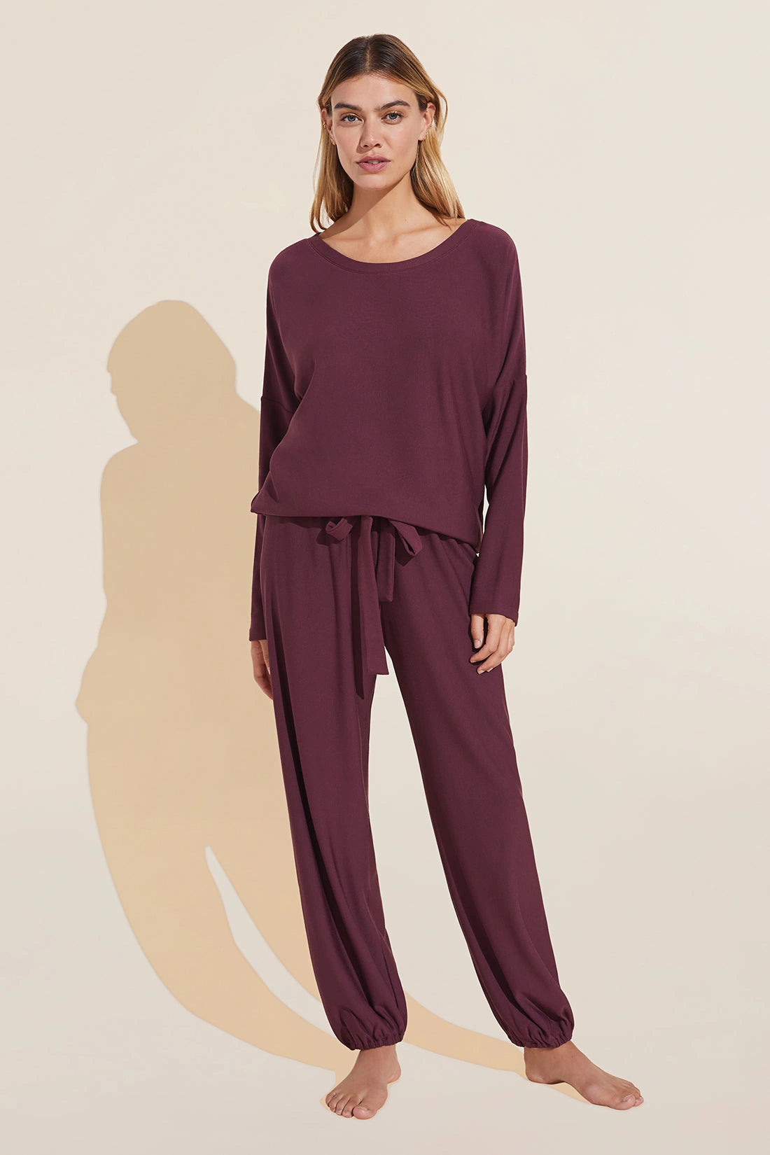 %shop_name_% Eberjey_Softest Sweats Slouchy Top and Crop Pant Set _ Loungewear_ 1700.00