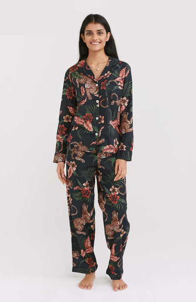 %shop_name_% Desmond & Dempsey_Soleia Organic Cotton Long Pajama Set _ Loungewear_ 1400.00